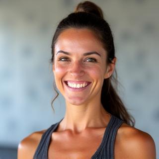 Grianghraf gairmiúil de Aoife De Brún, cóitseálaí cothaithe agus HIIT.