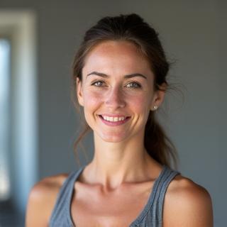 Grianghraf gairmiúil de Shíle Nic Ghabhann, speisialtóir yoga.